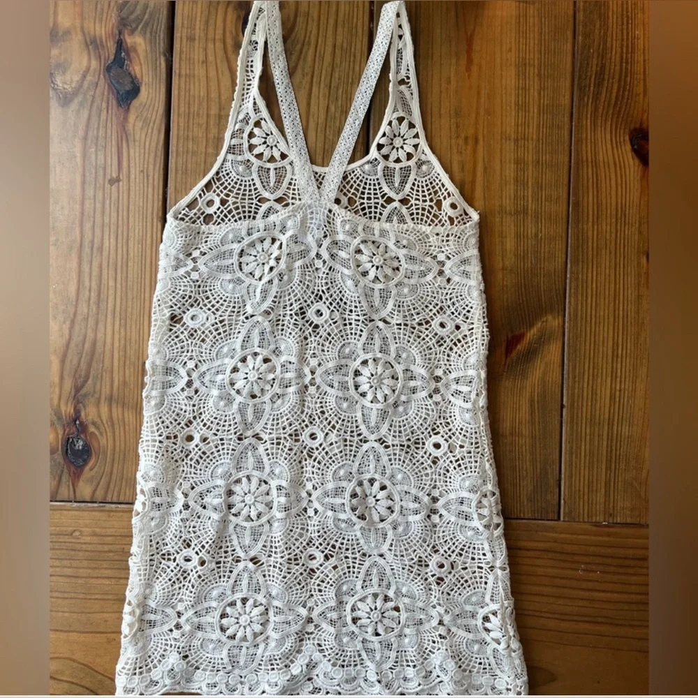 L*SPACE Lucy Cover Up Mini Crochet Dress - Picture 2 of 6